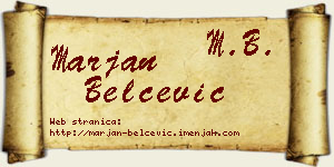 Marjan Belčević vizit kartica